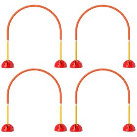 5 Piece Dog Agility Equipment w/ 4 Adjustable Width Doors, Carry Bag, Easy Assemble & Portable, Orange