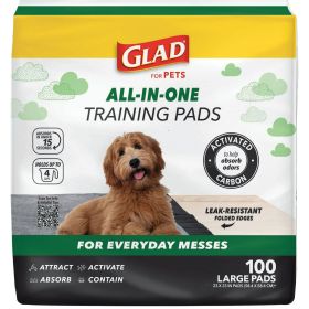 Activated Charcoal Leak-Resistant Training Pads for Dogs, 23in x 23in, 100 Count